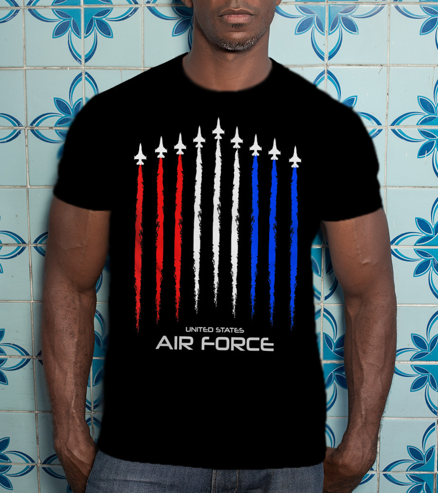 United States Air Force American Flag Jets T-Shirt