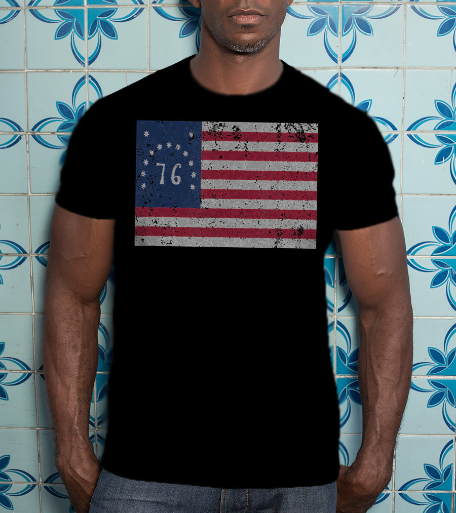 American Bennington Flag 76 United States Of America 1776 T-Shirt