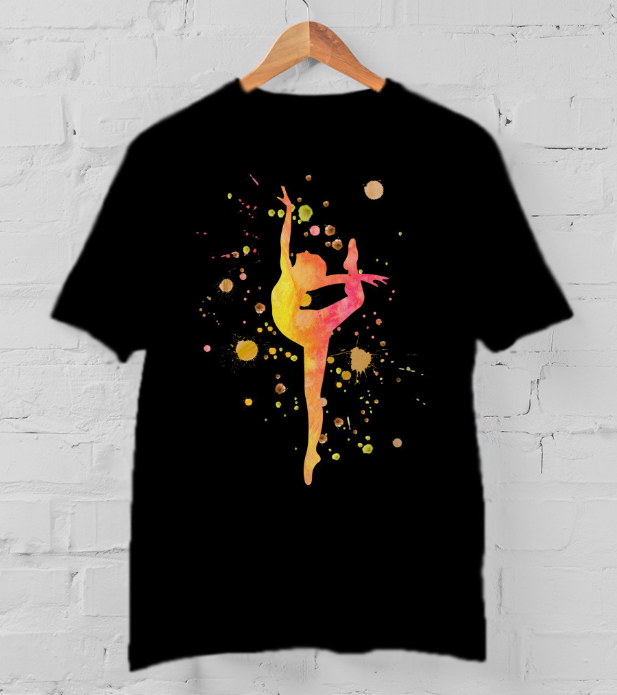 Gymnastics Watercolor Splatter T-Shirt