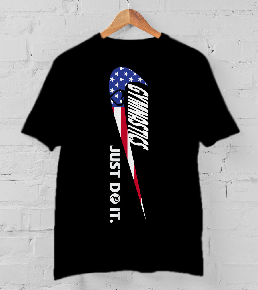 Gymnastics Just Do It American Flag T-Shirt
