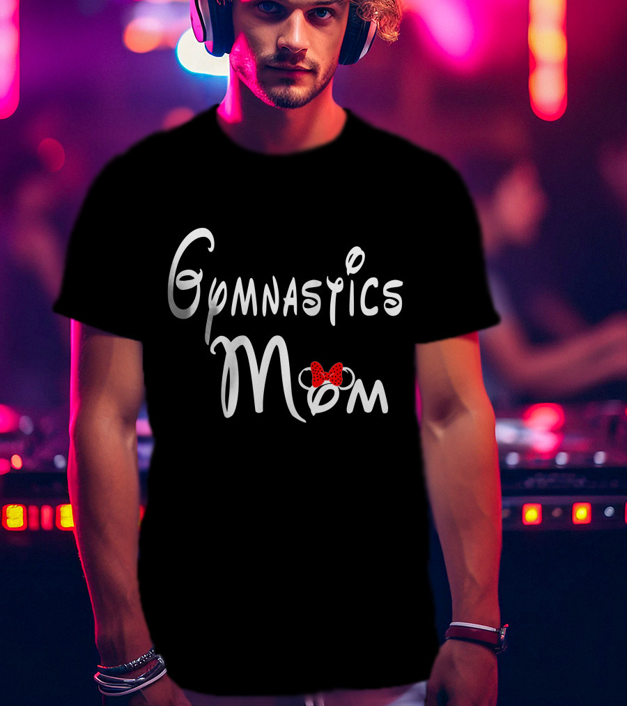 Gymnastics Mom With Bow T-Shirt