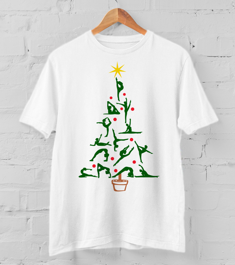 Gymnastics Noel Christmas Tree T-Shirt