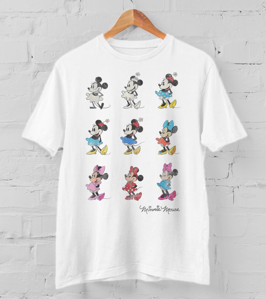 Mickey And Friends Minnie Mouse Evolution Over Time T-Shirt
