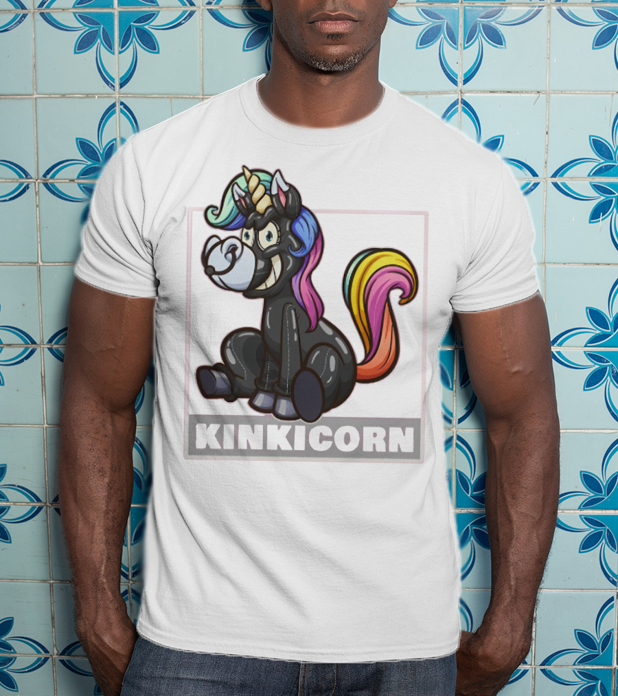 Kinkicorn Watts The Safeword Rainbow Unicorn Character T-Shirt