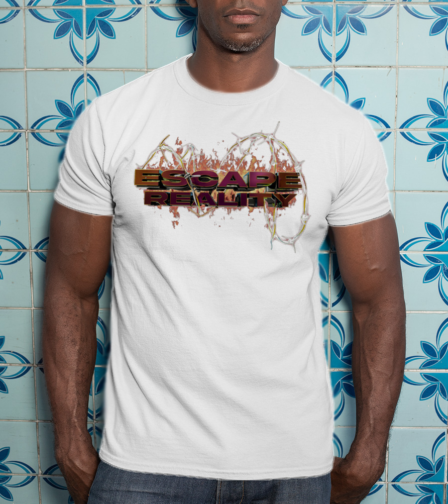 Escape Reality Barbed Wire Flames T-Shirt