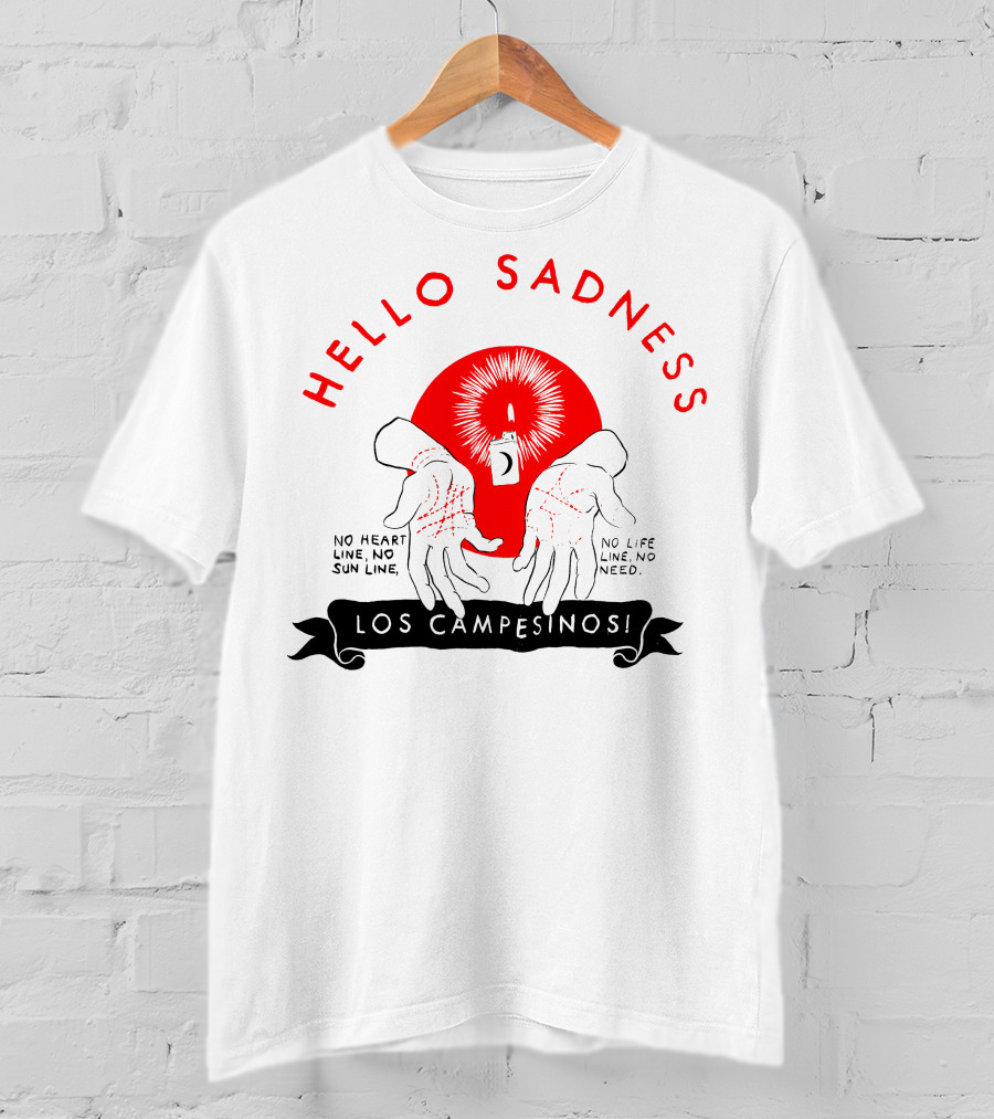 Hello Sadness Candle Hands No Heart Line No Sun Line No Life Line No Need Los Campesinos T-Shirt