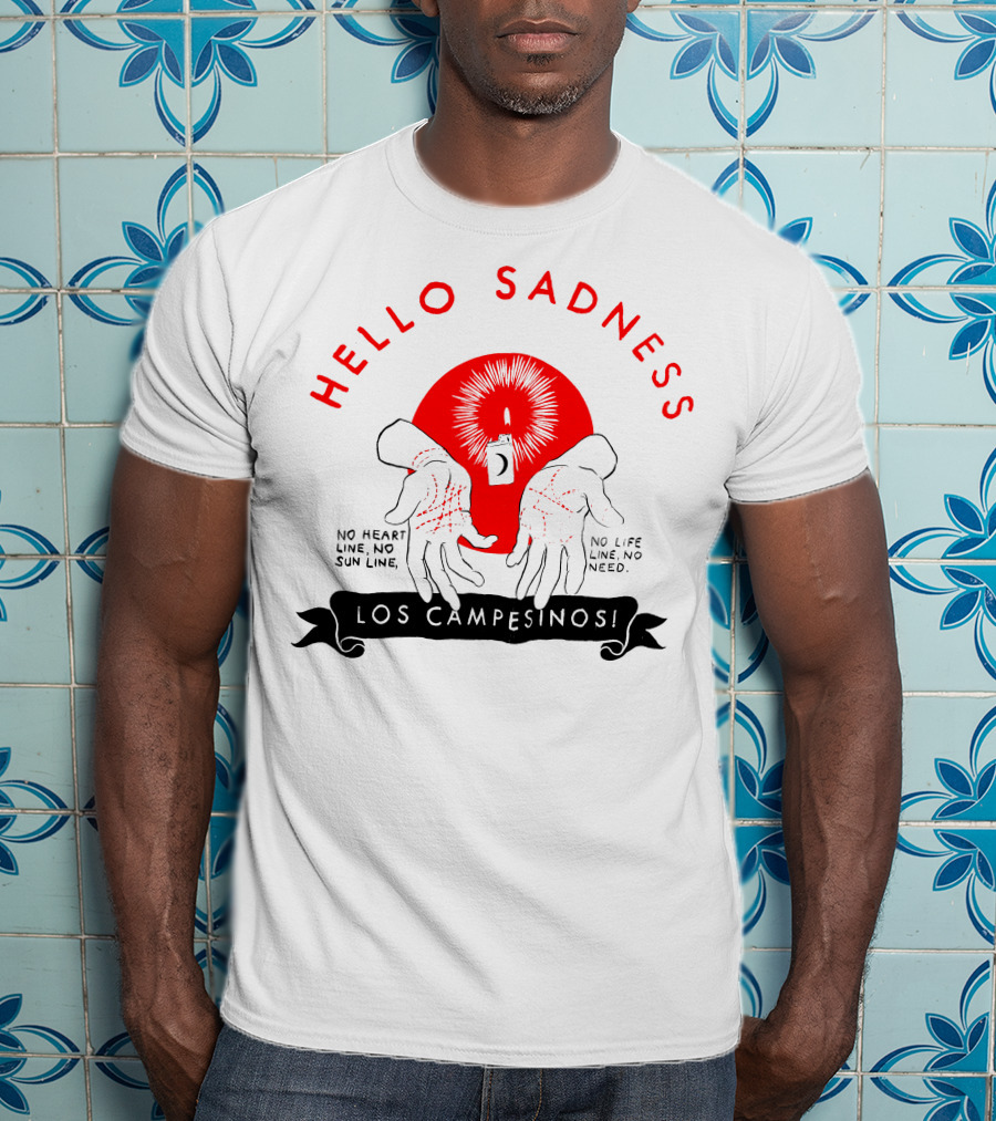 Hello Sadness Candle Hands No Heart Line No Sun Line No Life Line No Need Los Campesinos T-Shirt