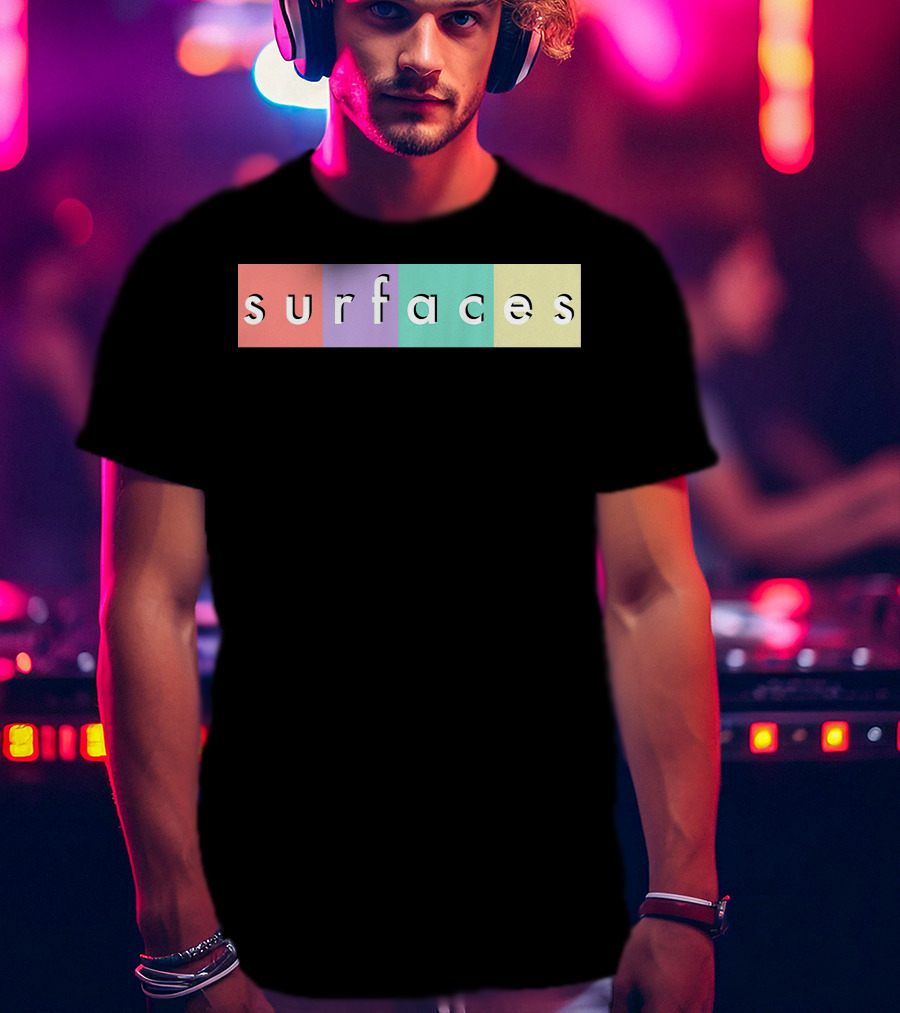 Surfaces Multicolor Text Block T-Shirt