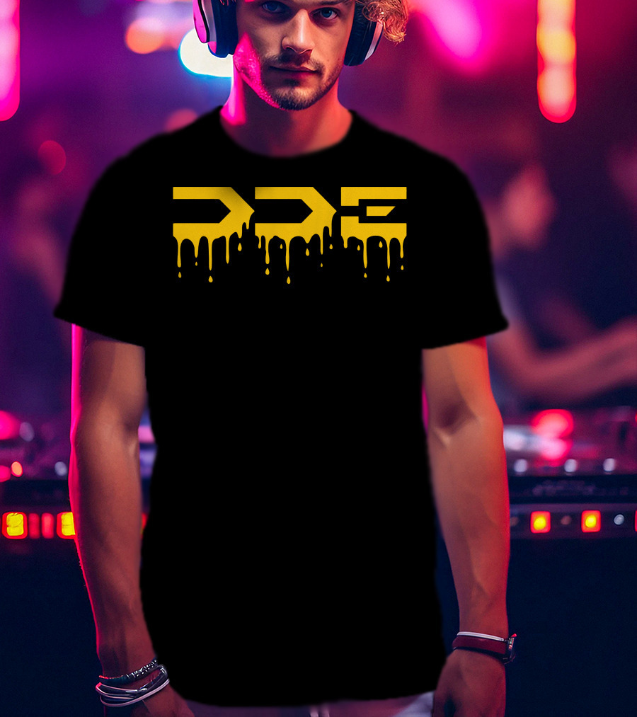 DDE Dripping Yellow Logo Merch T-Shirt