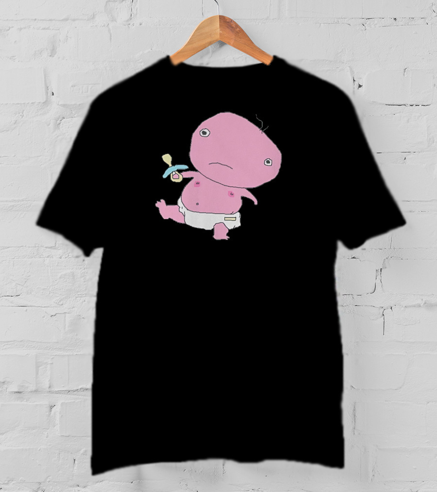 Jack Stauber Baby Character Pacifier Diaper Pink T-Shirt