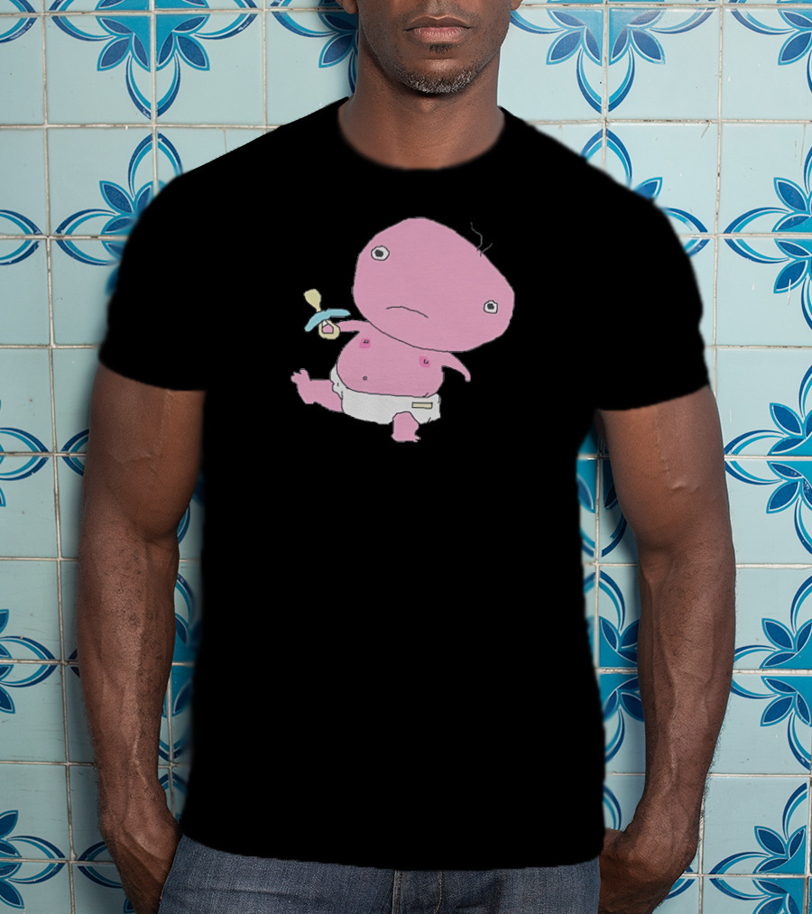 Jack Stauber Baby Character Pacifier Diaper Pink T-Shirt