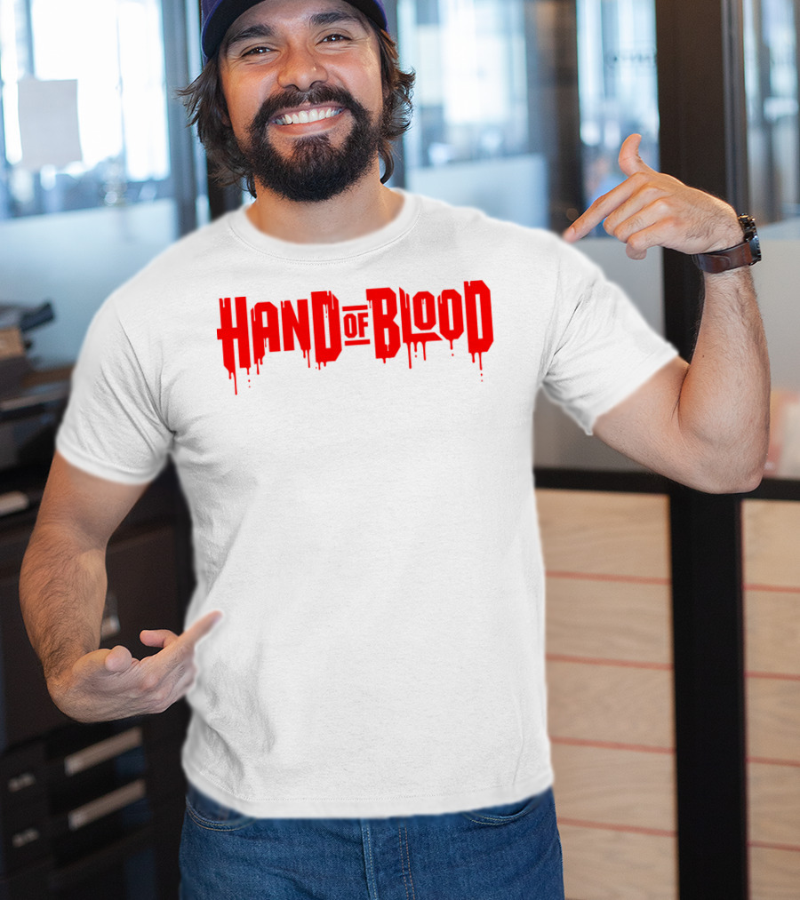 Handofblood Dripping Text T-Shirt