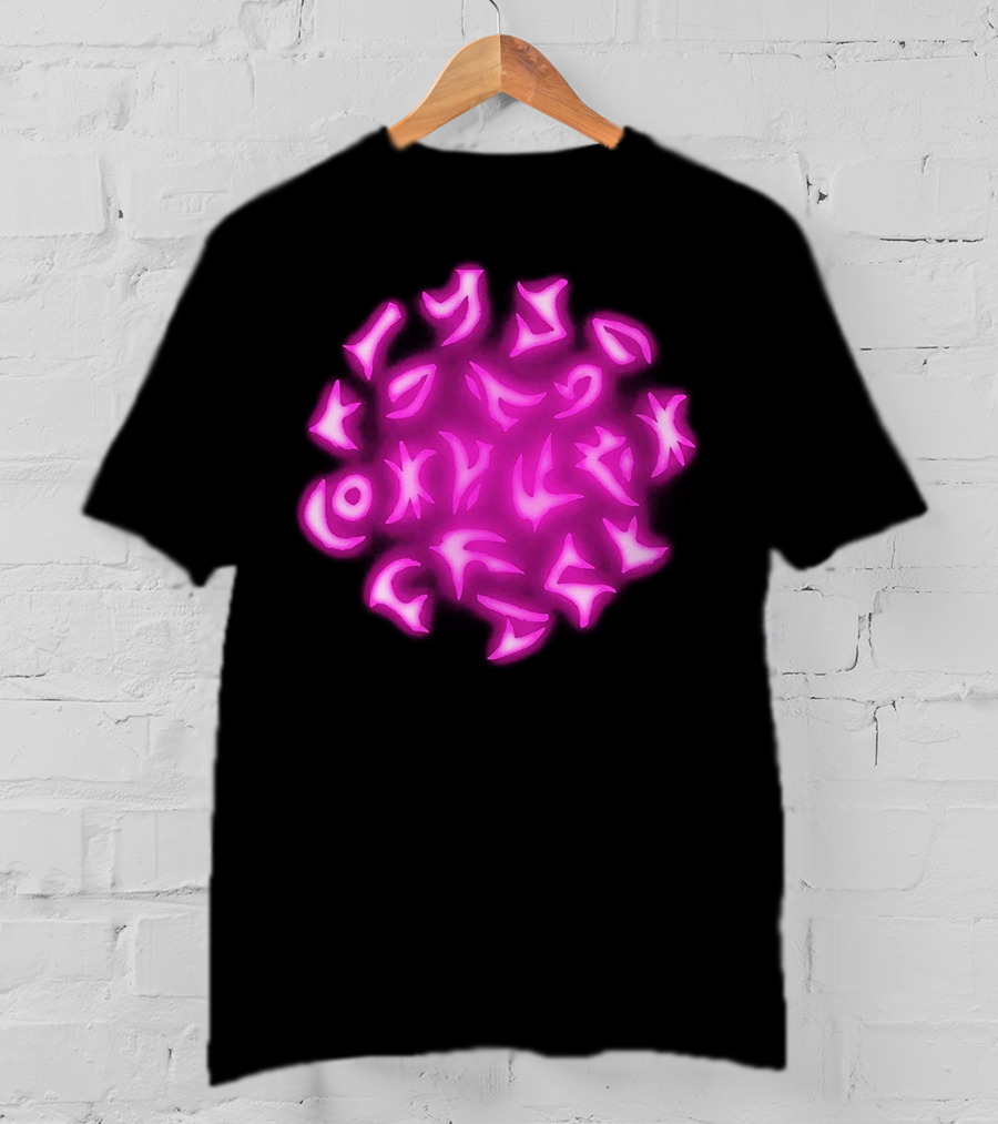 Coldplay Alien Symbols Pink Glowing T-Shirt