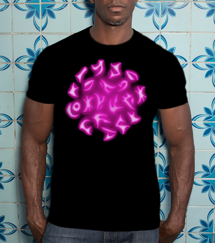 Coldplay Alien Symbols Pink Glowing T-Shirt