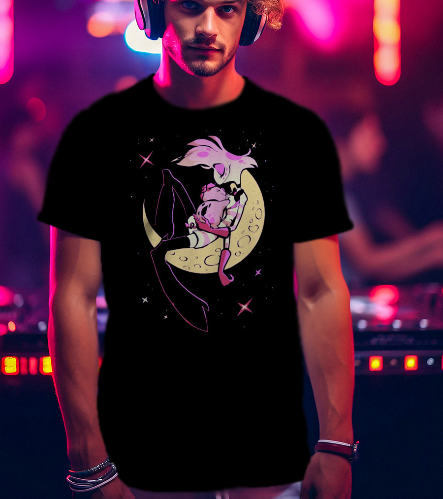 Vivziepop Moon Character Pink Starry Night Merch T-Shirt