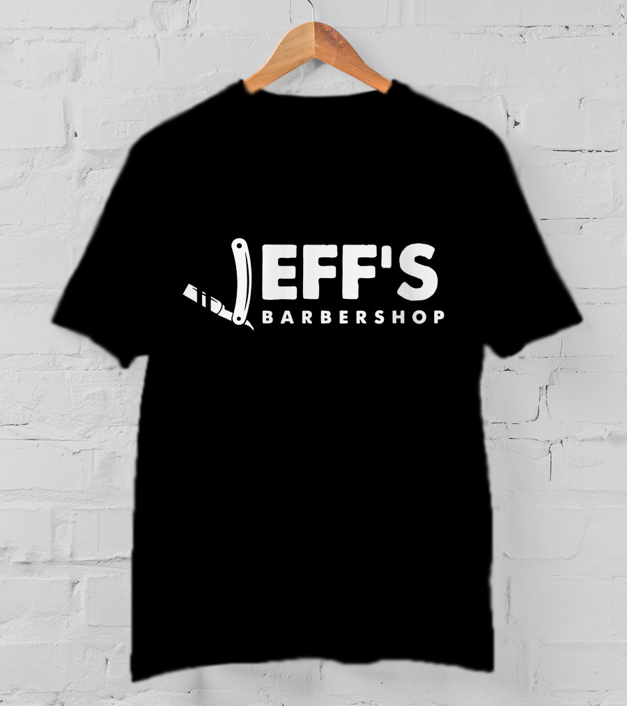 Jeff's Barbershop Razor T-Shirt
