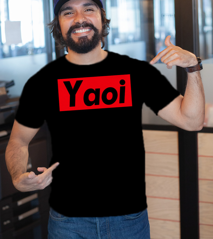Yaoi Red Black Bold Text Manga T-Shirt