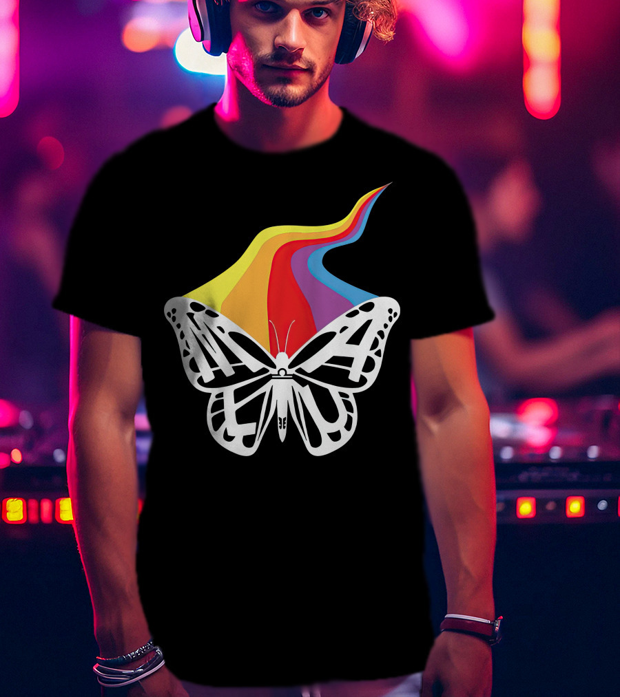 Malu Merch Butterfly Rainbow T-Shirt
