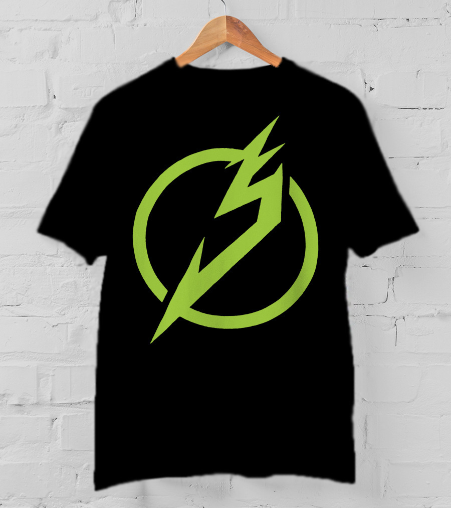 Snails Merch Electric Green Lightning Circle T-Shirt