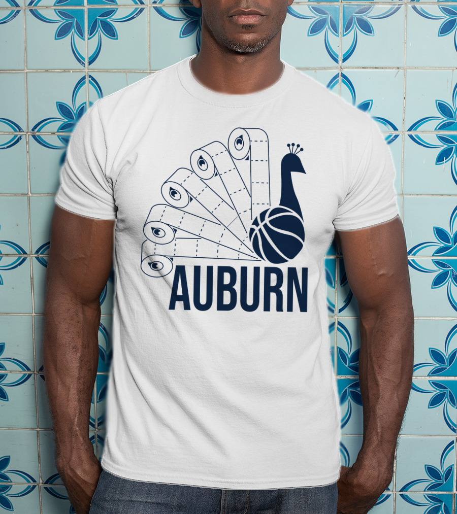 Auburn Peacock Toilet Paper Basketball T-Shirt