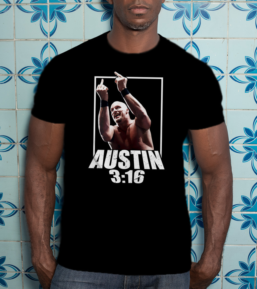 Austin 3:16 Middle Finger Gesture Iconic Wrestling Moment T-Shirt