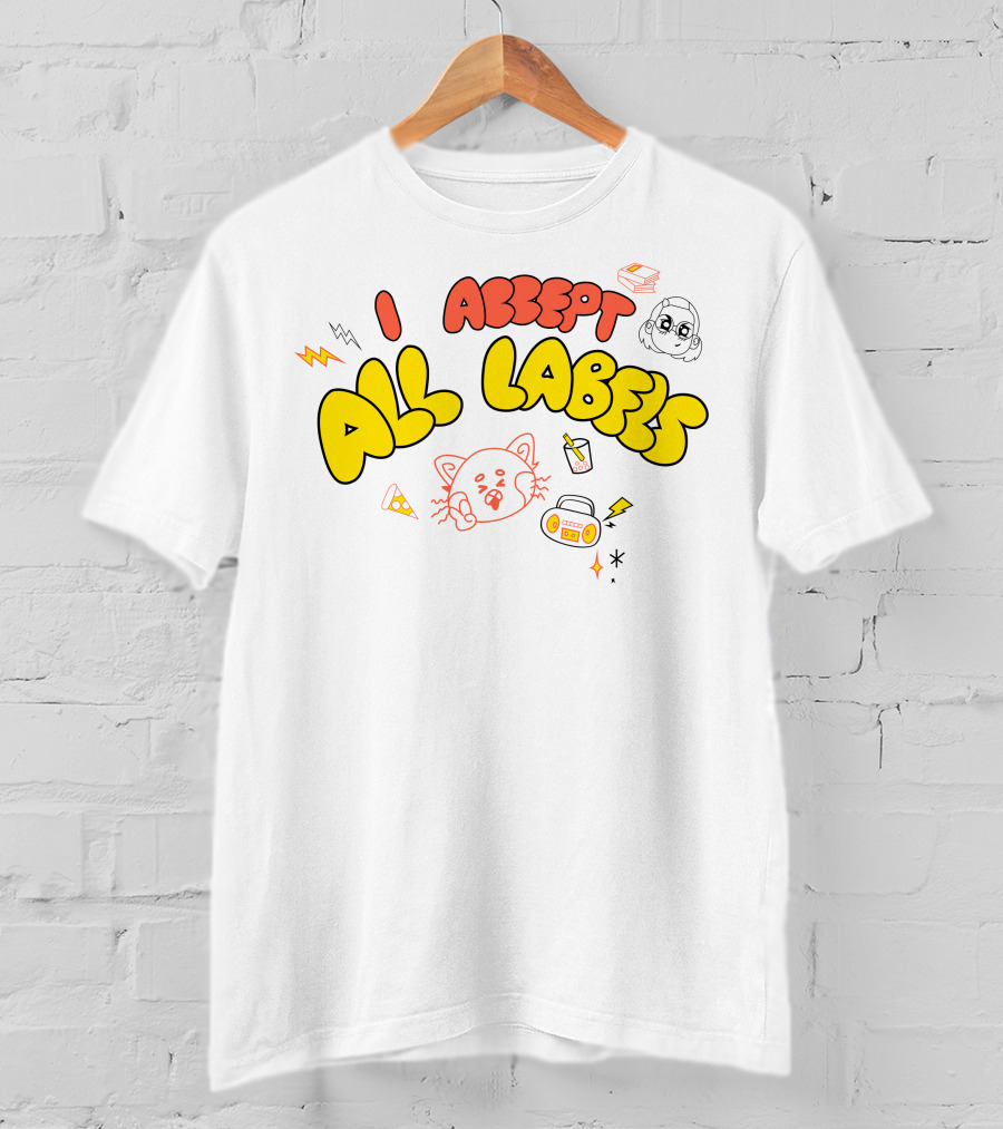 I Accept All Labels Turning Red Merch Pixar T-Shirt