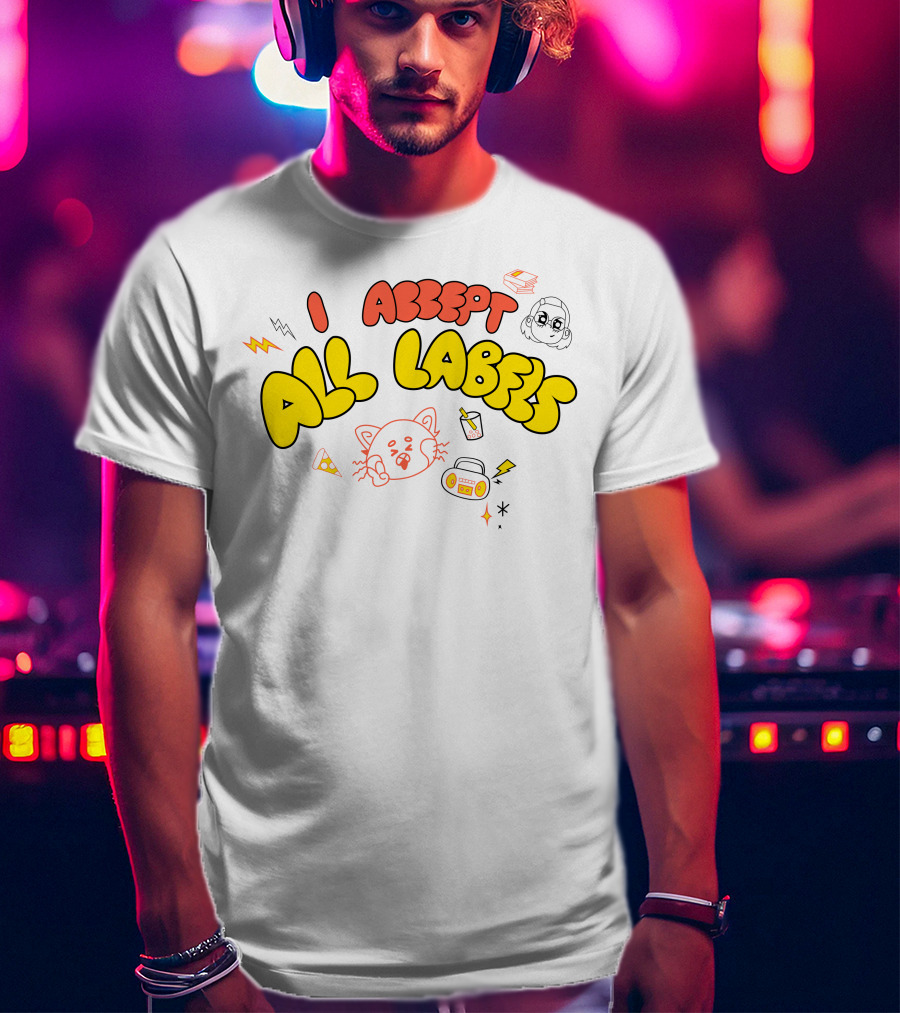 I Accept All Labels Turning Red Merch Pixar T-Shirt