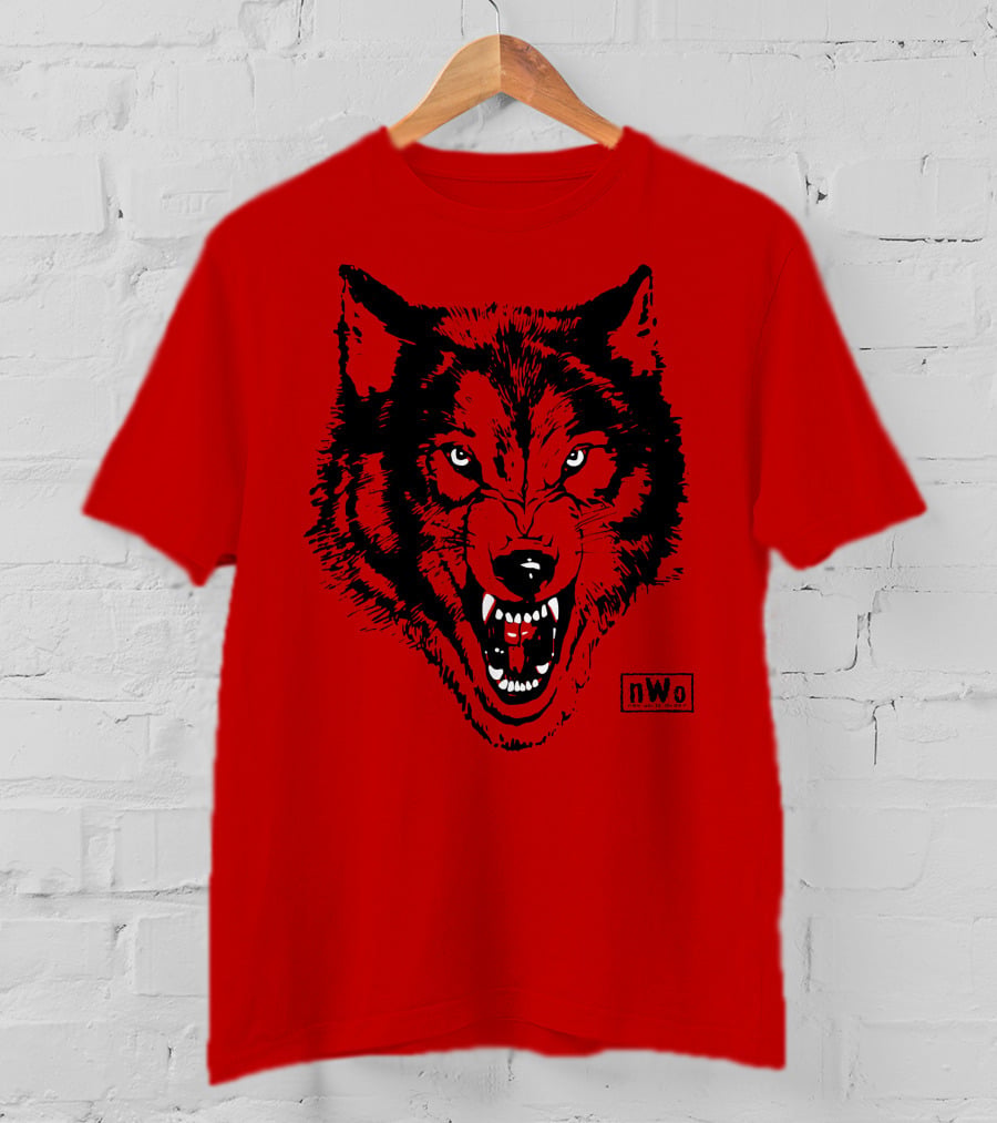 Nwo Wolfpac Red Wolf Head T-Shirt