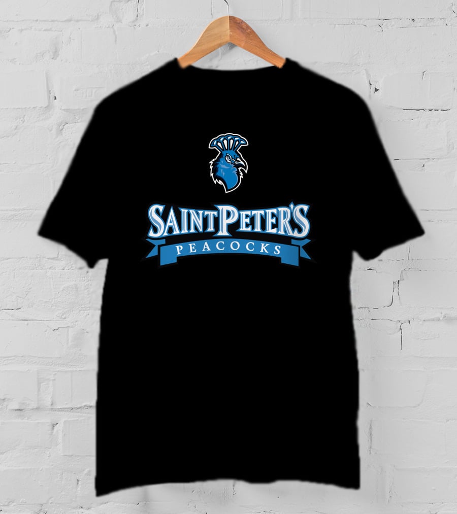 Saint Peter's Peacocks Logo Sports Branding T-Shirt