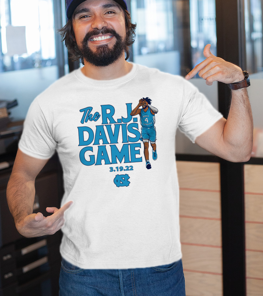 The R.J. Davis Game 3.19.22 UNC Basketball North Carolina T-Shirt