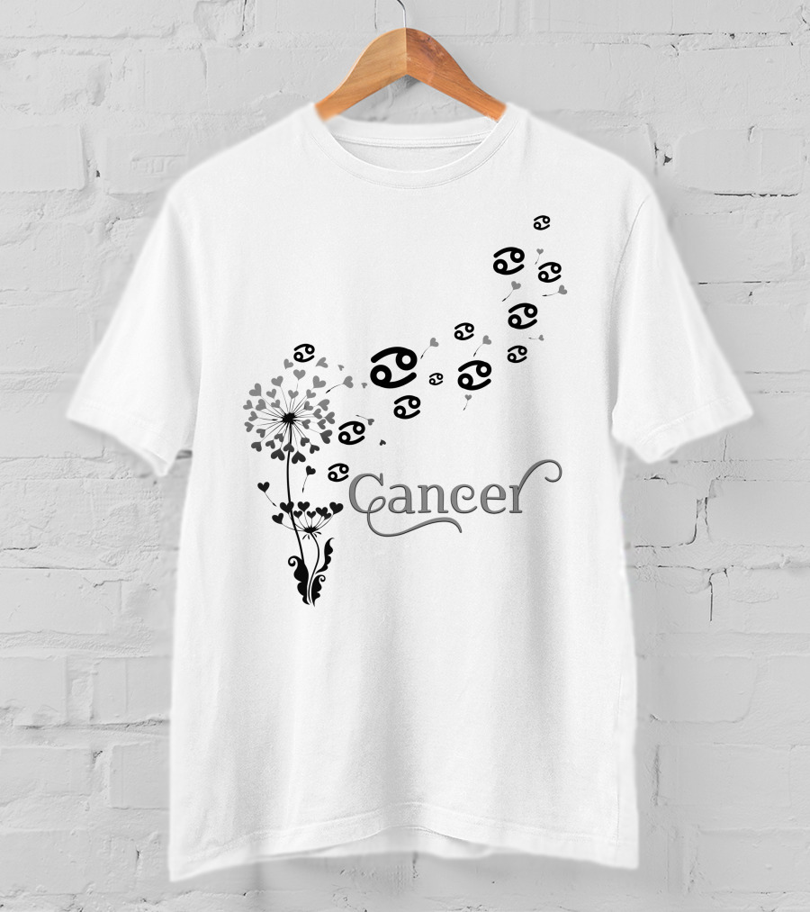 Cancer Zodiac Dandelion Burst T-Shirt