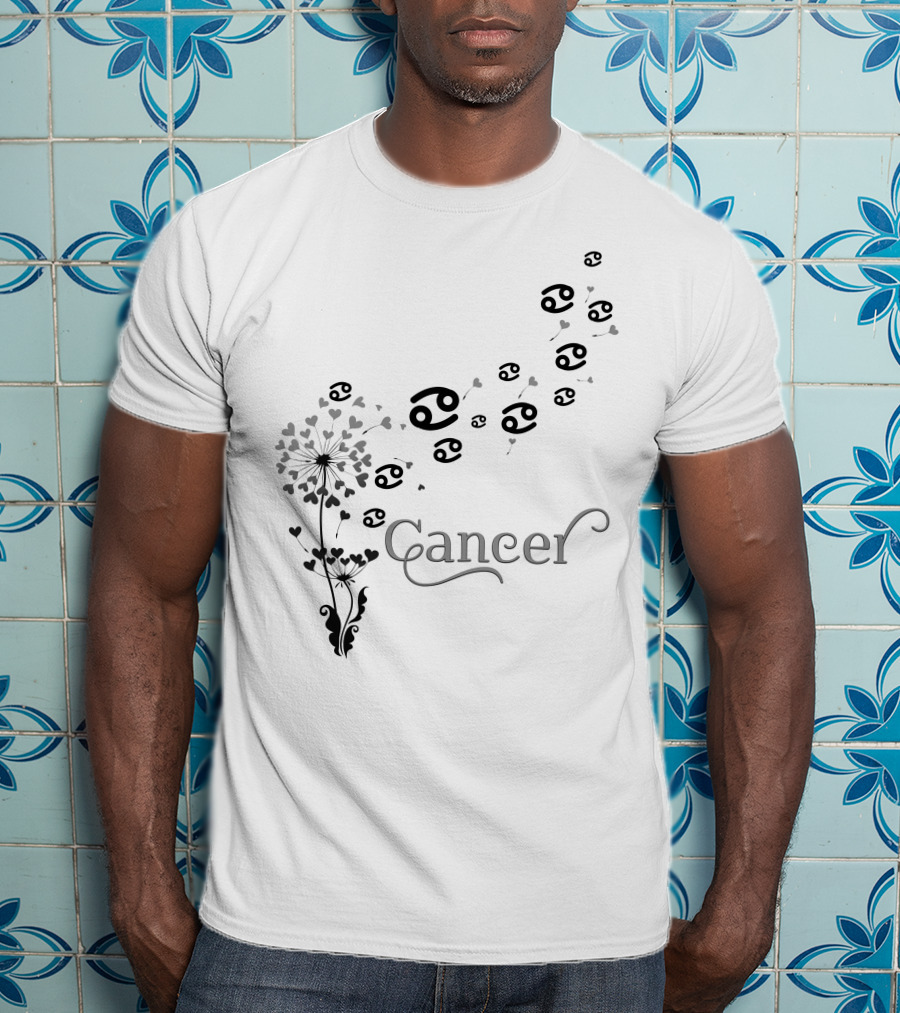 Cancer Zodiac Dandelion Burst T-Shirt