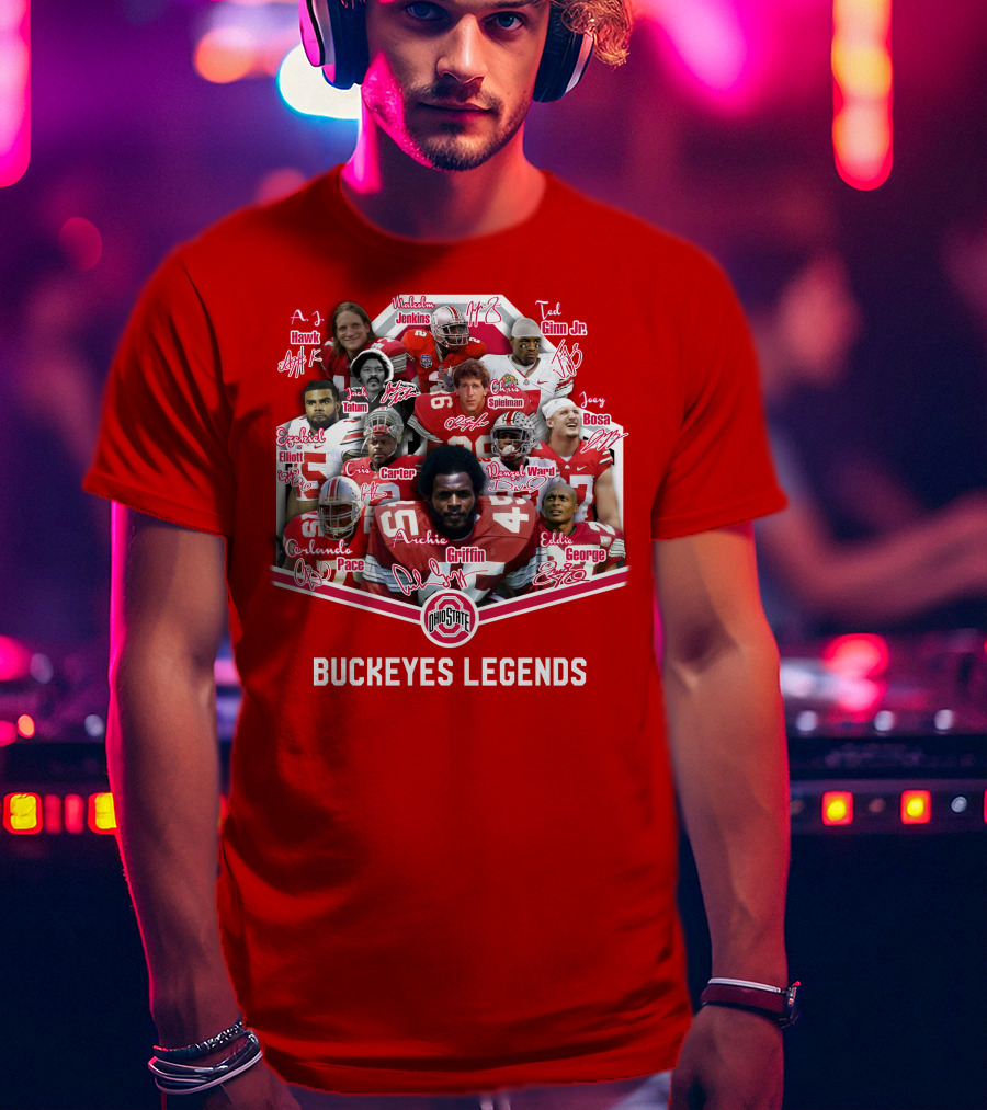 Ohio State Buckeyes OSB Legends Football Stars T-Shirt