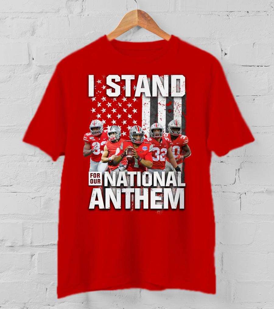 I Stand For Our National Anthem Football Players Flag T-Shirt