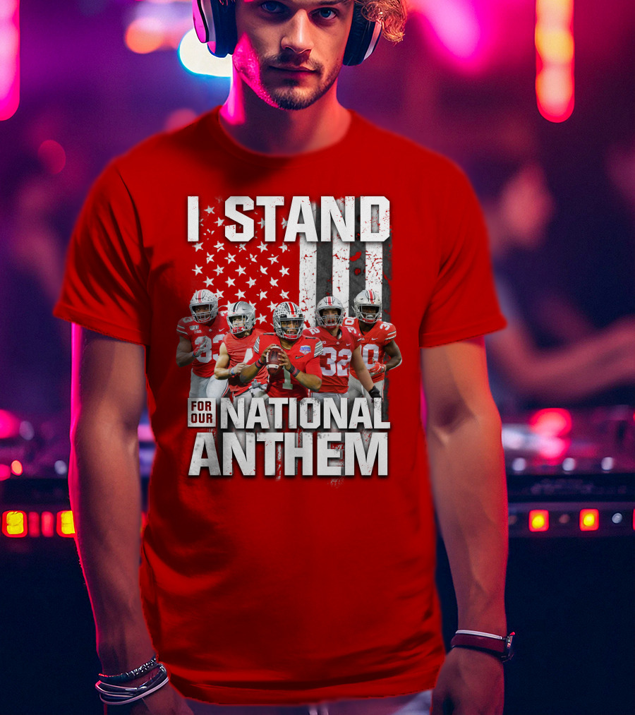 I Stand For Our National Anthem Football Players Flag T-Shirt