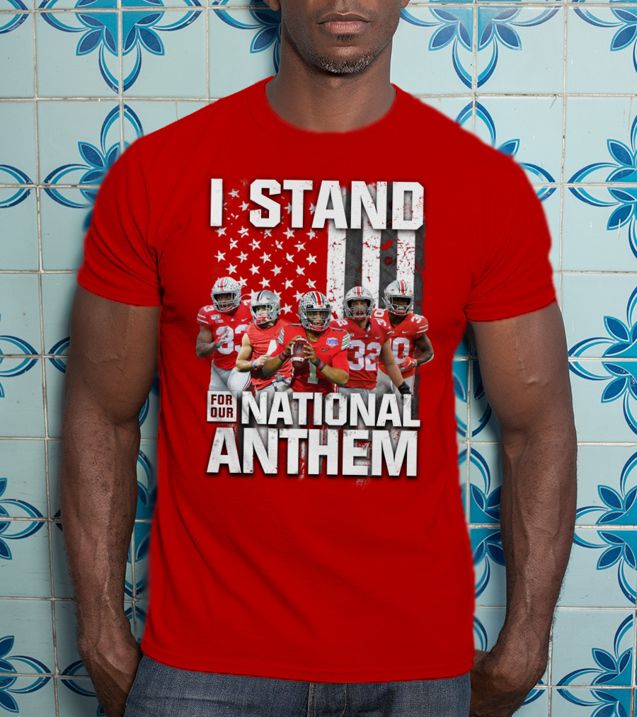 I Stand For Our National Anthem Football Players Flag T-Shirt