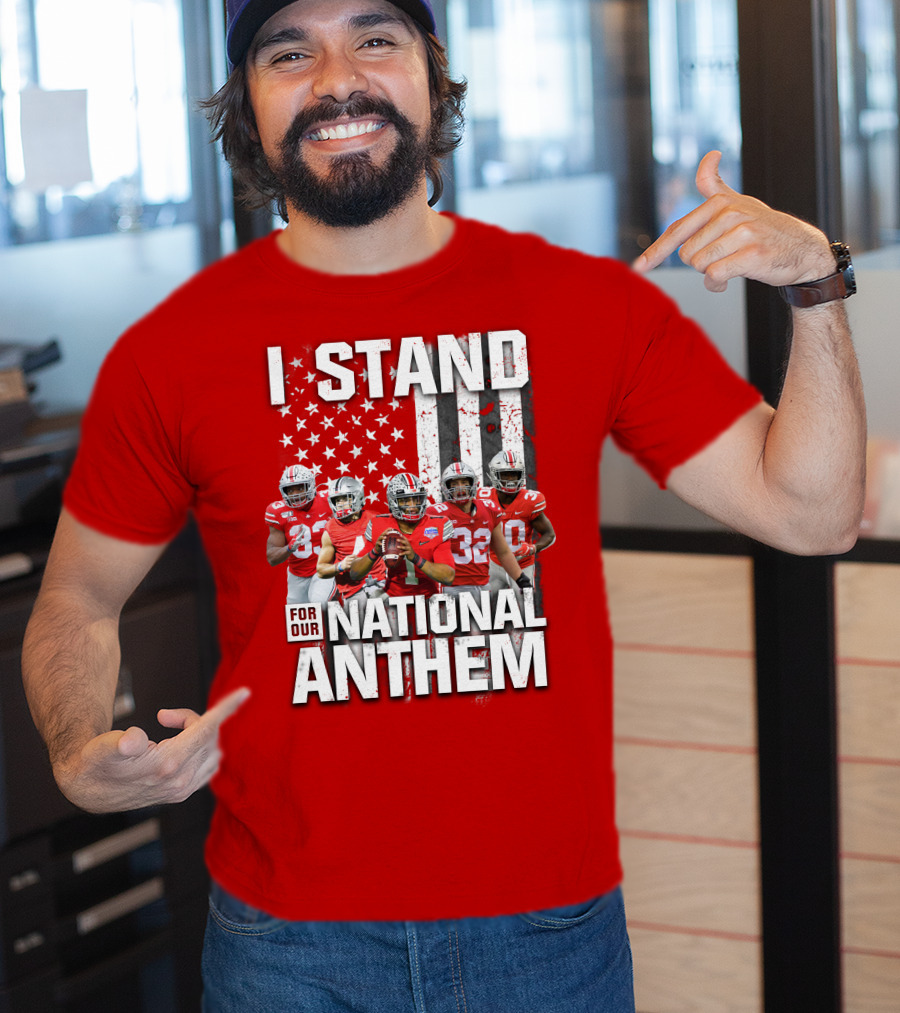 I Stand For Our National Anthem Football Players Flag T-Shirt