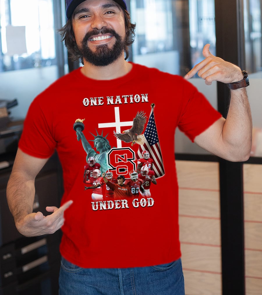 NC State Wolfpack Football One Nation Under God T-Shirt