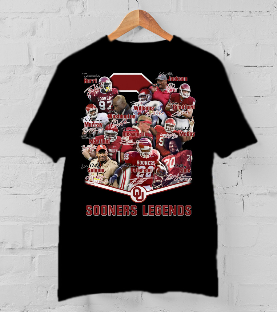 Sooners Legends Peterson Mayfield Murray Bosworth Sims T-Shirt
