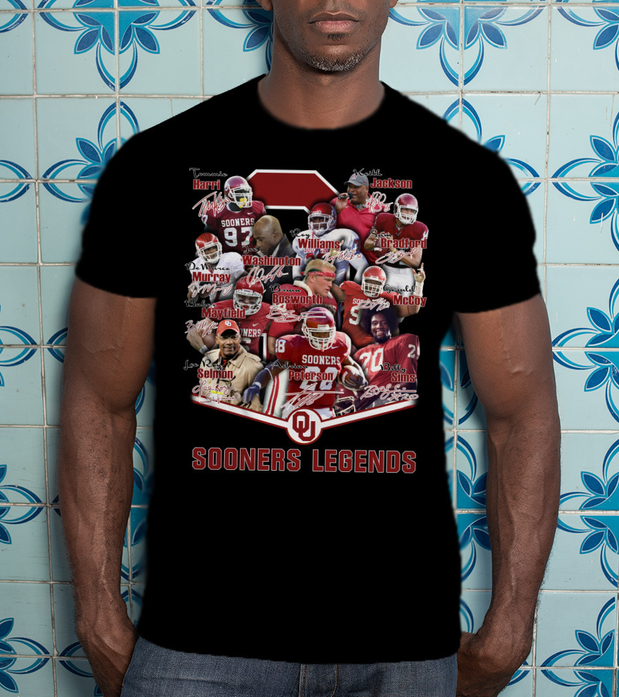 Sooners Legends Peterson Mayfield Murray Bosworth Sims T-Shirt
