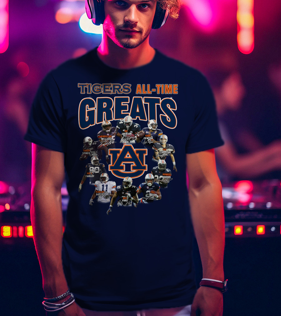 Tigers All-Time Greats Auburn Football Legends T-Shirt