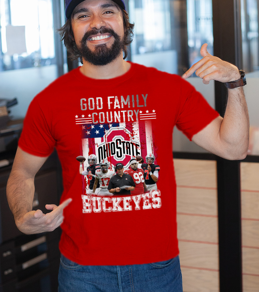 Ohio State God Family Country Buckeyes T-Shirt
