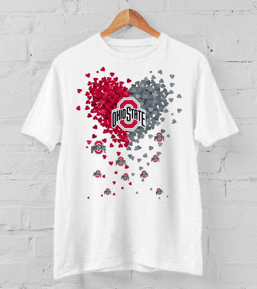 Ohio State Buckeyes Mini Heart Burst T-Shirt