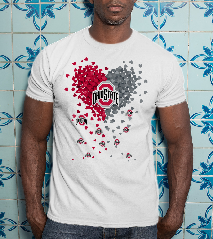 Ohio State Buckeyes Mini Heart Burst T-Shirt