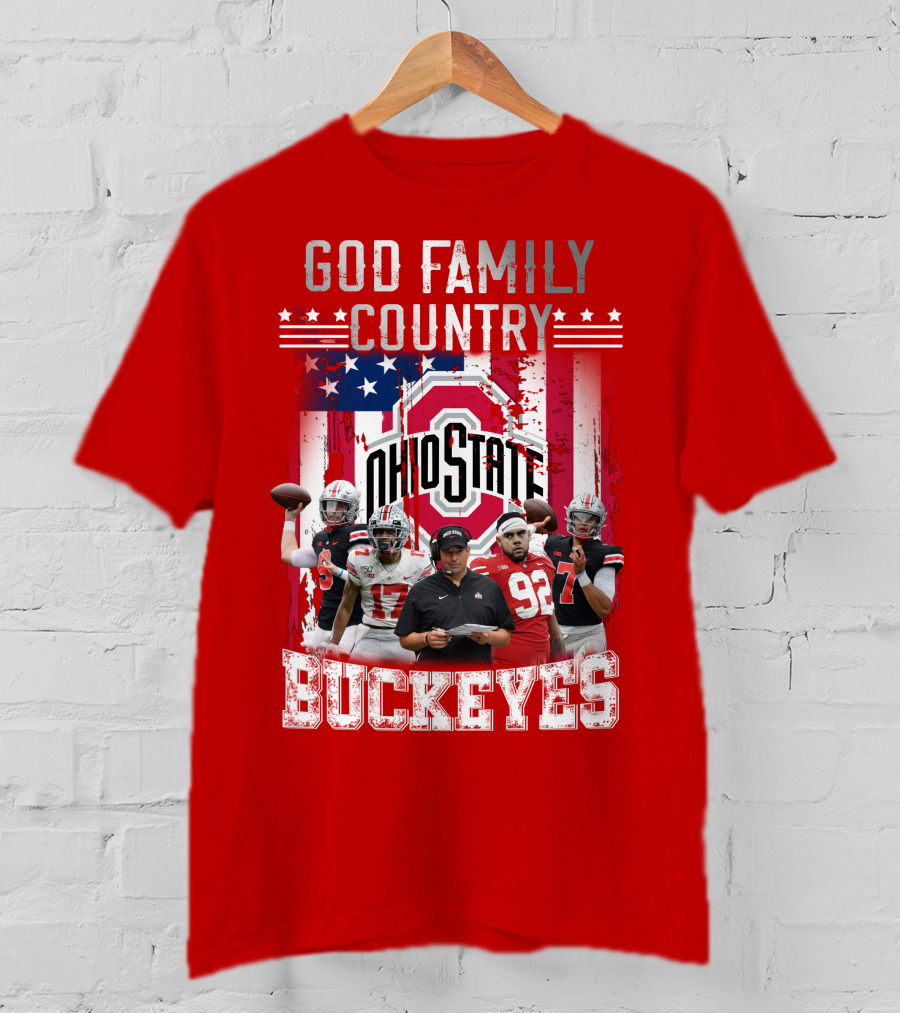 God Family Country Ohio State Buckeyes Football Team Players T-Shirt