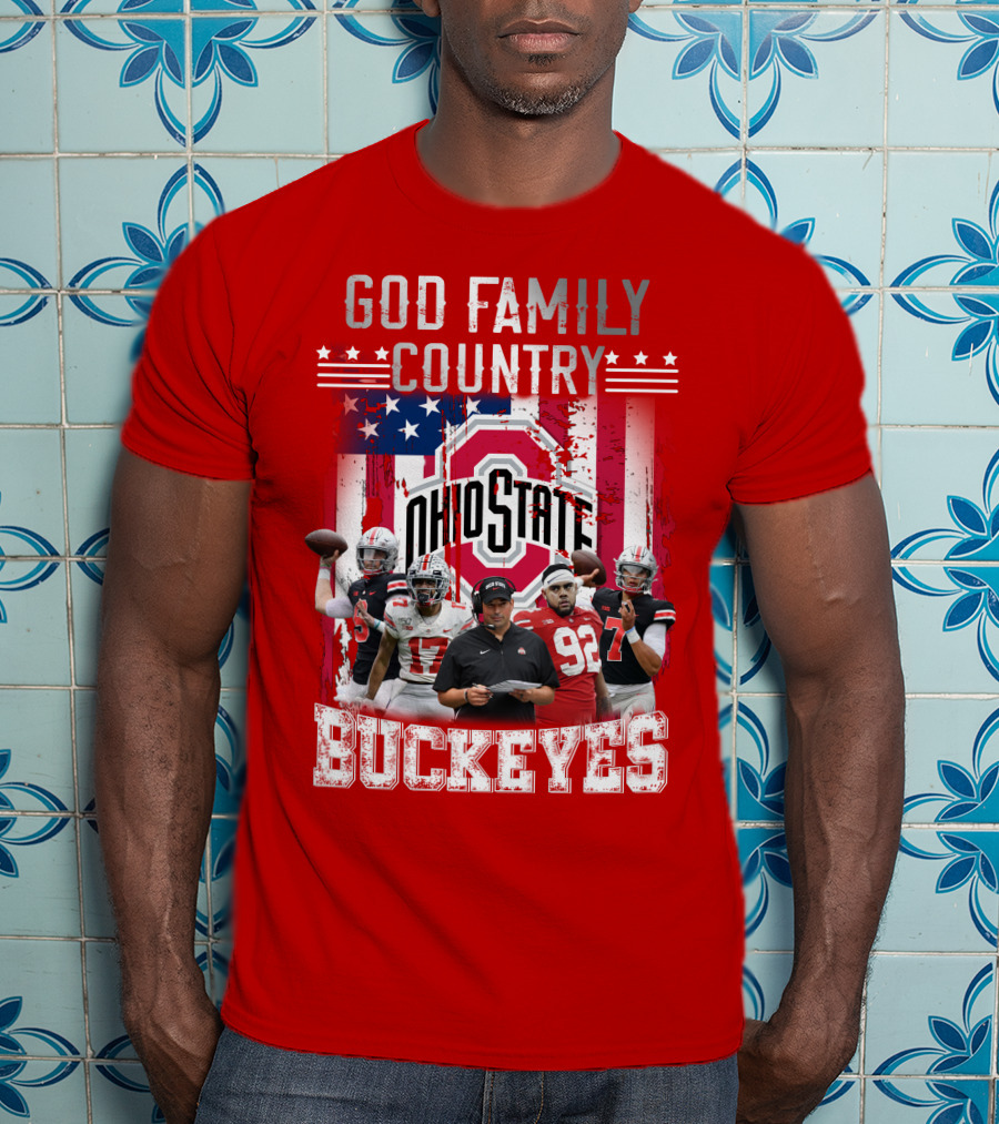 God Family Country Ohio State Buckeyes Football Team Players T-Shirt