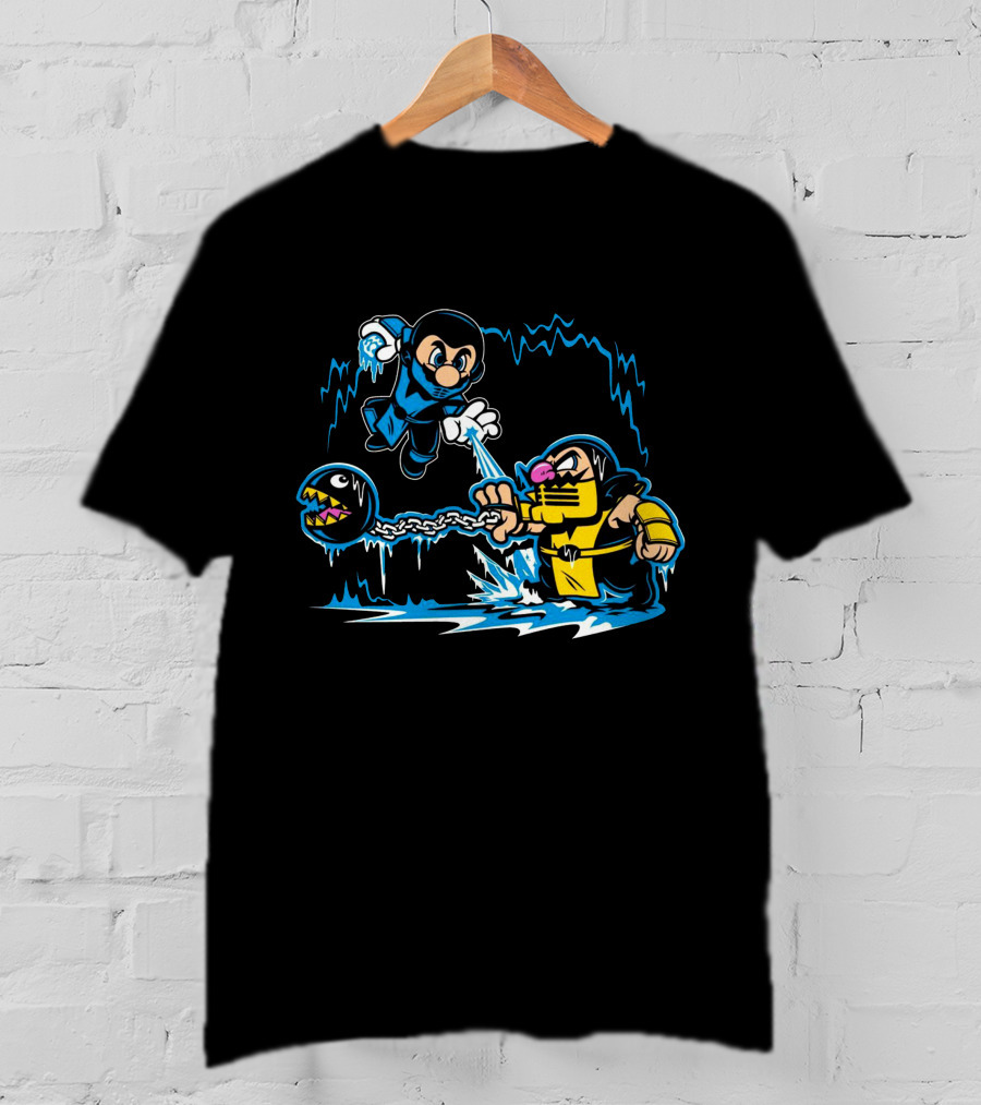 Super Nintendo Subzero Meets Scorpion With Chain Chomp T-Shirt