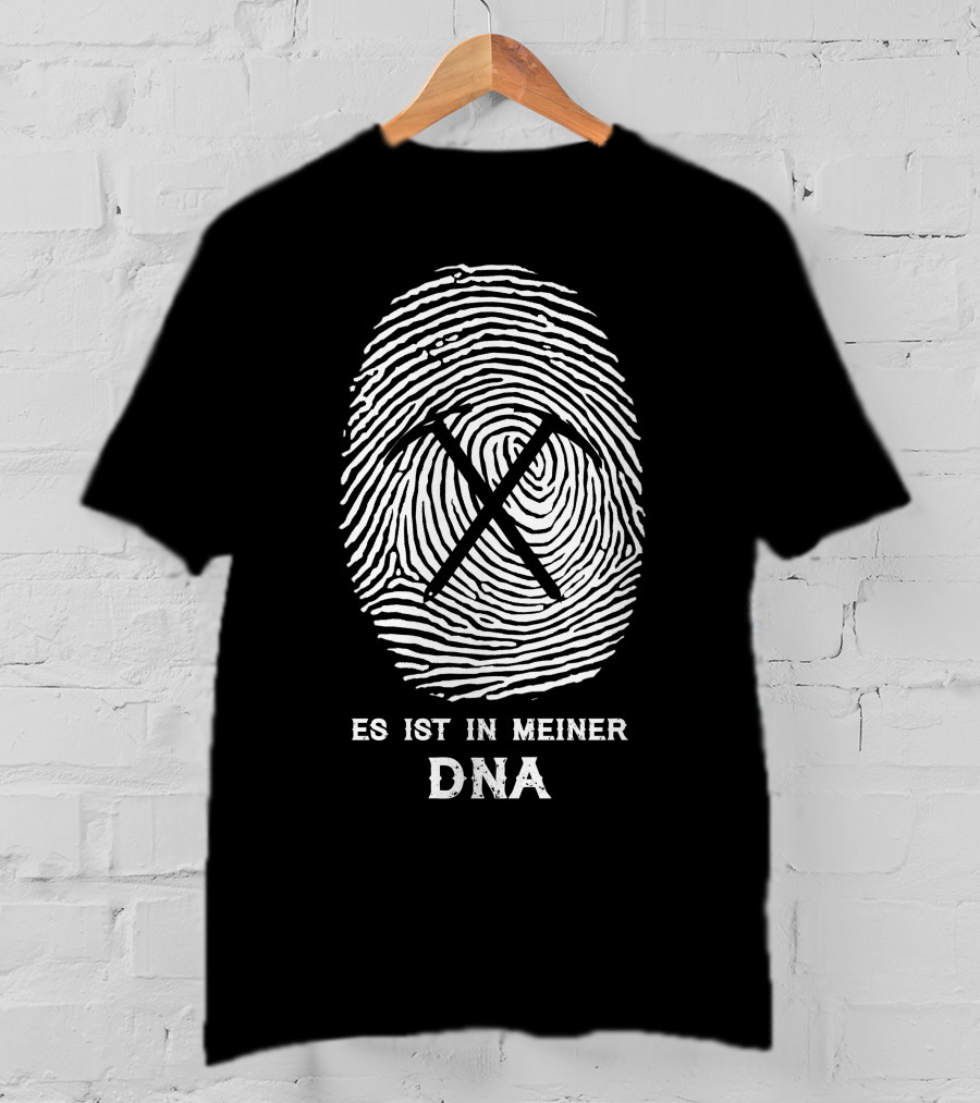 Es Ist In Meiner DNA Fingerprint Ice Axe Crossing T-Shirt
