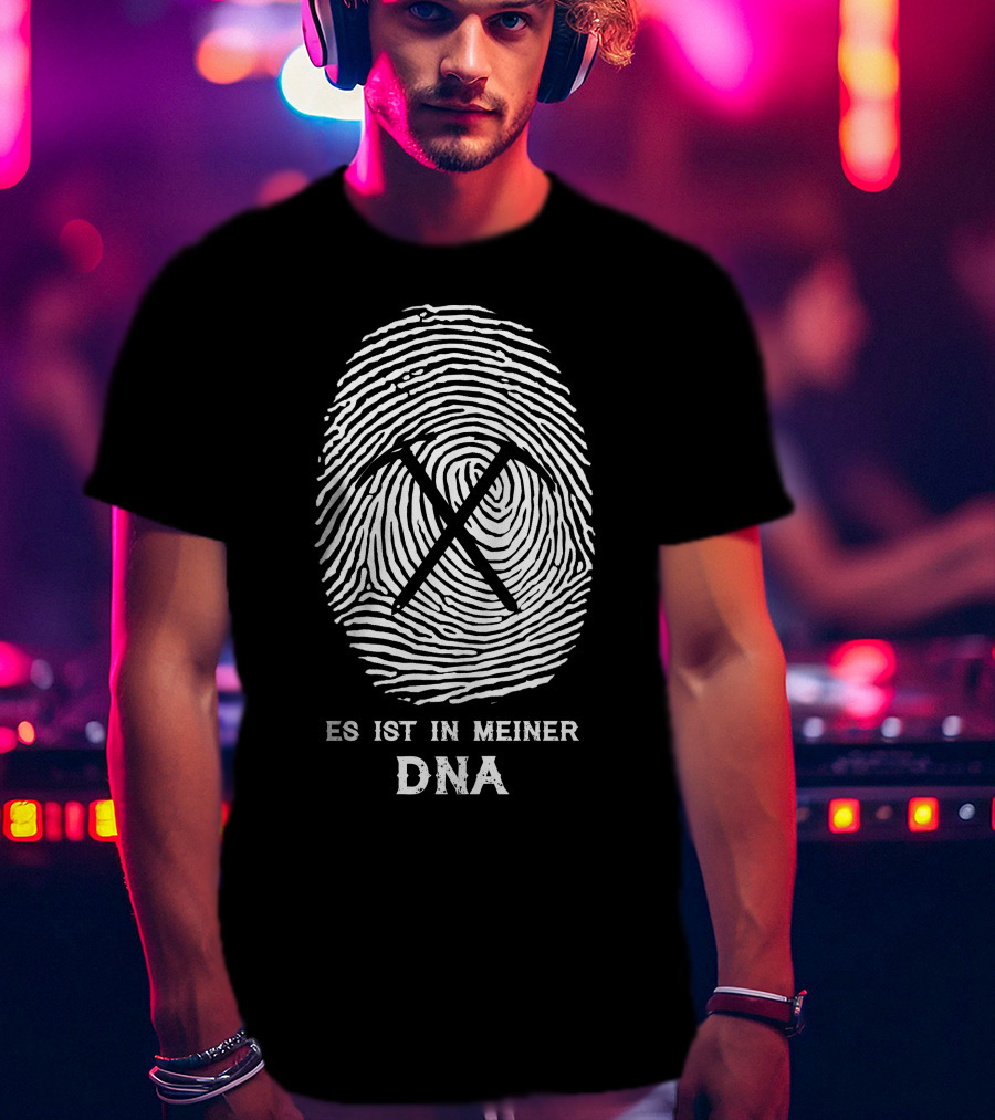 Es Ist In Meiner DNA Fingerprint Ice Axe Crossing T-Shirt