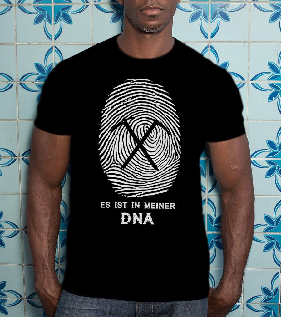 Es Ist In Meiner DNA Fingerprint Ice Axe Crossing T-Shirt